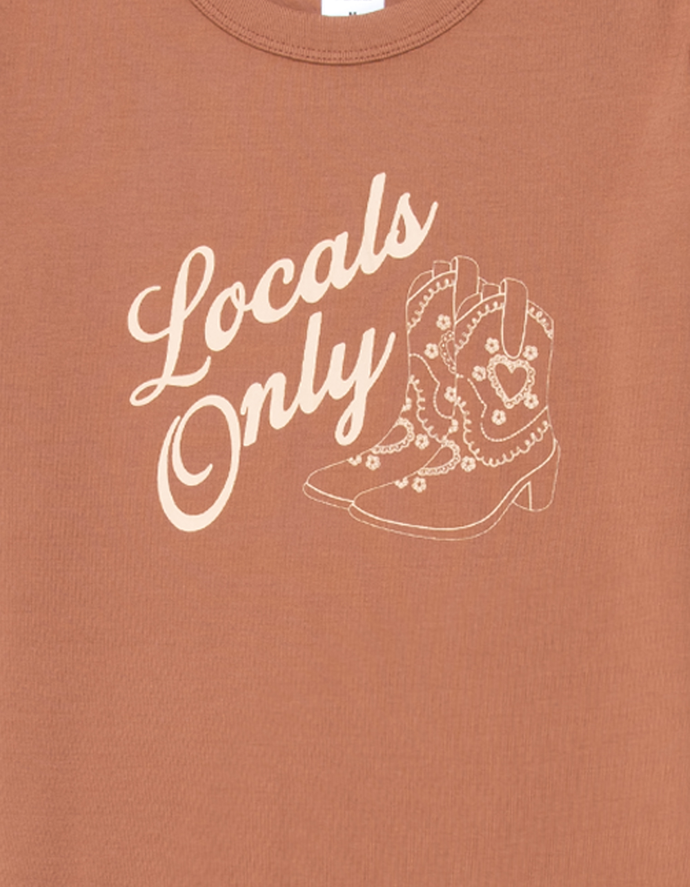 NECTAR CLOTHING Locals Only Girls Tee - BROWN