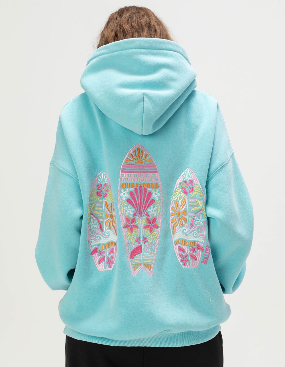 MALIBU SKYYE Sunny Surf Womens Hoodie - TURQUOISE