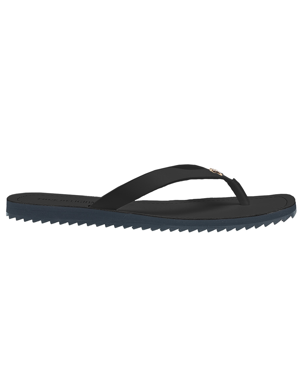 TRUE RELIGION Capri Thong Womens Flip Flops - BLACK