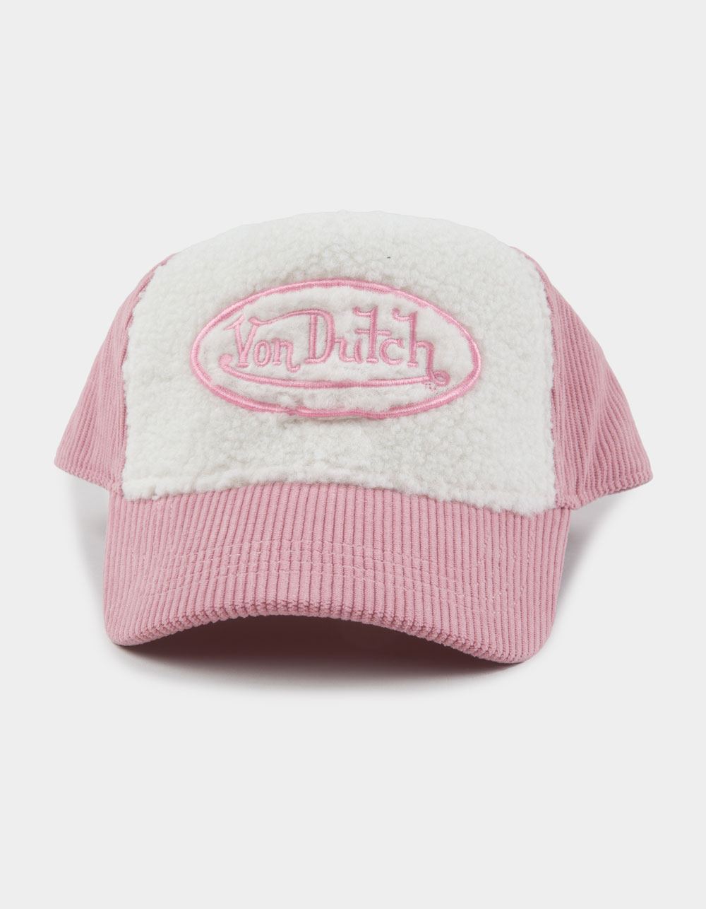 VON DUTCH Sherpa Dutch Strapback Hat - PINK COMBO