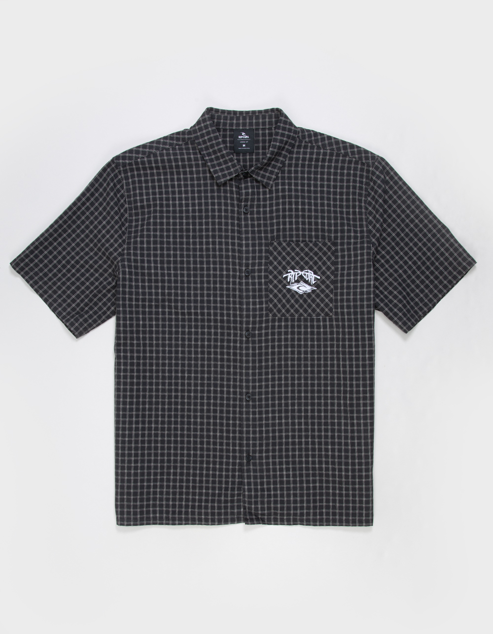RIP CURL Liquid Drips Mens Button Up Shirt - WASHED BLACK