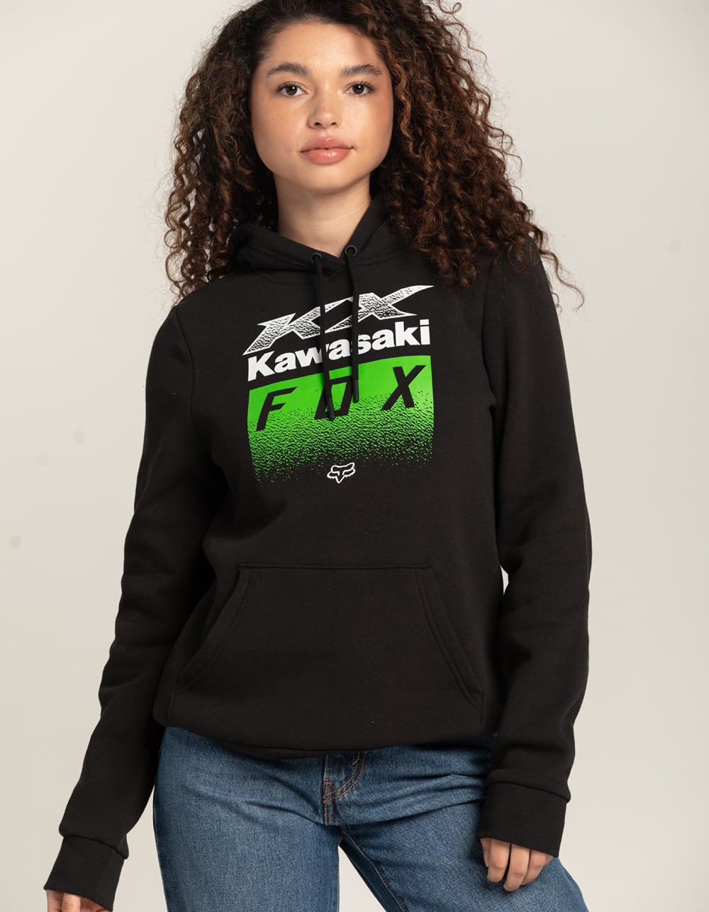 FOX x Kawasaki Womens Hoodie - BLACK
