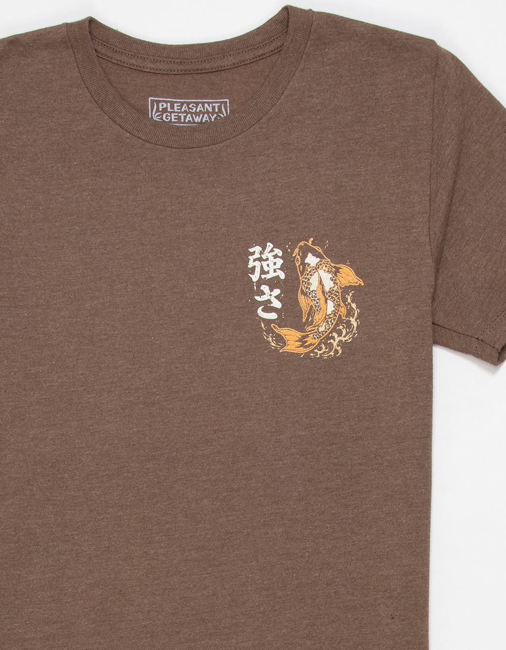 PLEASANT GETAWAY Japan Fish Boys Tee - BROWN