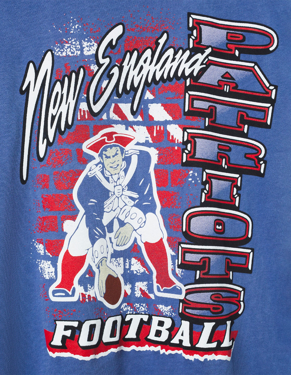 JUNK FOOD New England Patriots Brick Womens Relaxed Tee - BLUE