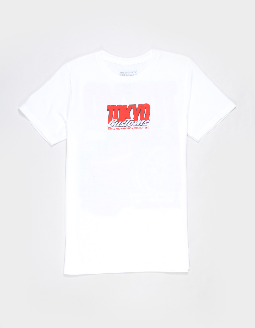 PLEASANT GETAWAY Tokyo Customs Boys Tee - WHITE