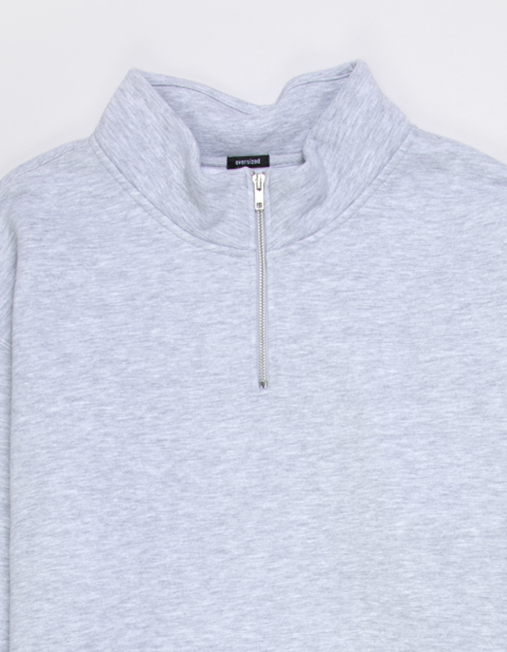 RSQ Mens Quarter Zip Oversized Sweatshirt - HEATHER GRAY
