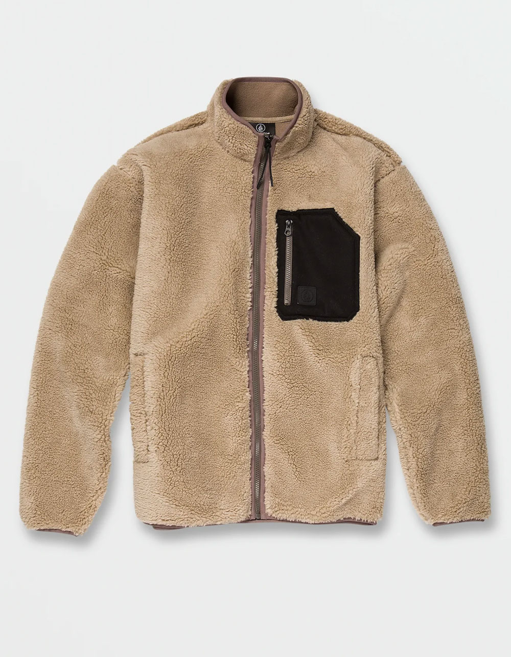 Muzzer Fuzzar Mens Fleece ZipUp Jacket KHAKI Tillys