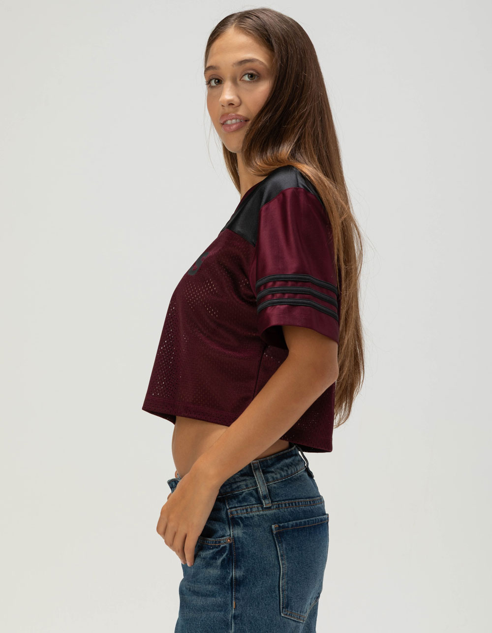ADIDAS Originals Womens Crop Jersey - MAROON