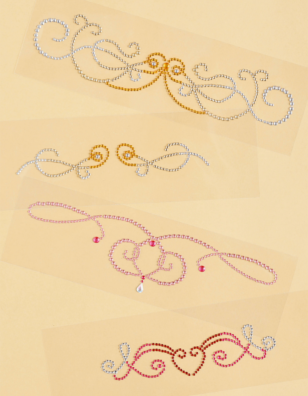 NEVER HAVE I EVER Y2K Baby Rhinestone Tattoo Set - MULTI