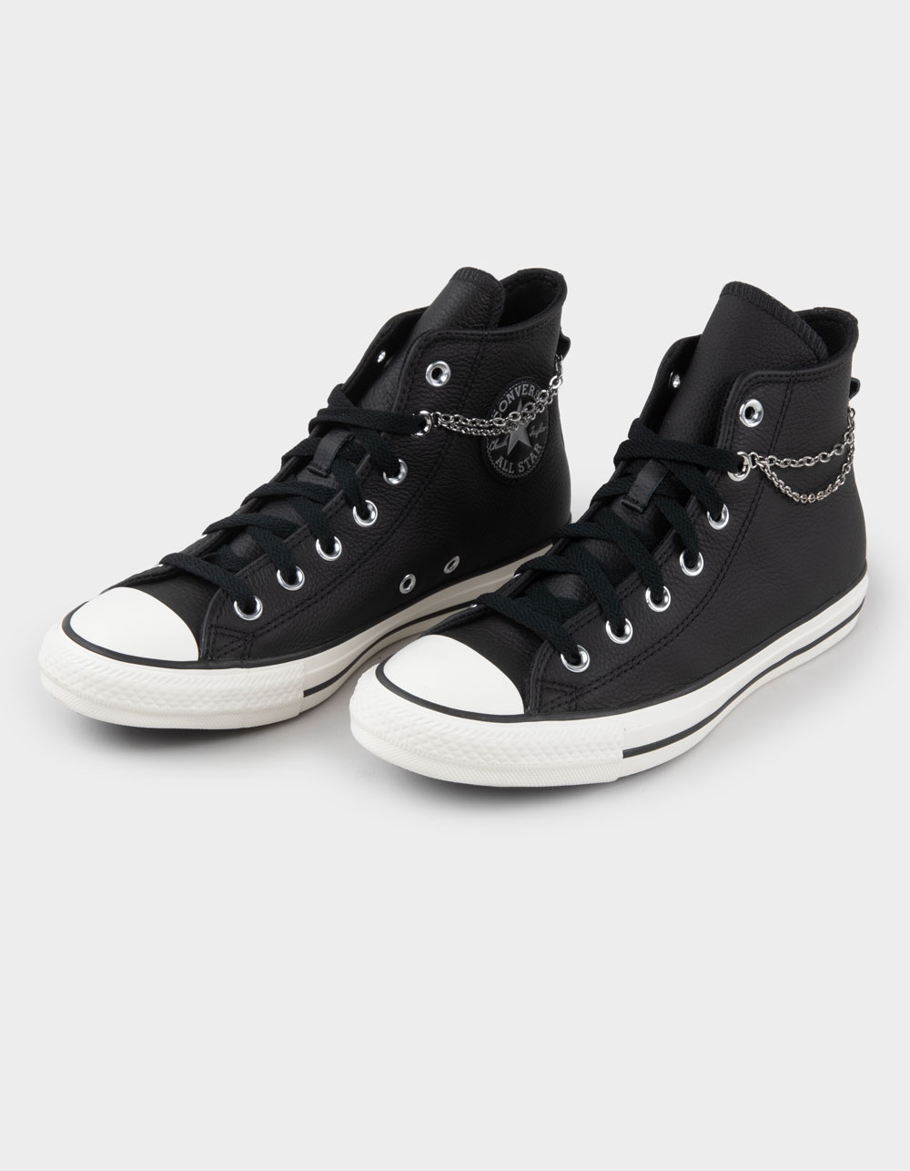 CONVERSE Chuck Taylor All Star Chains Womens High Top Shoes - BLACK