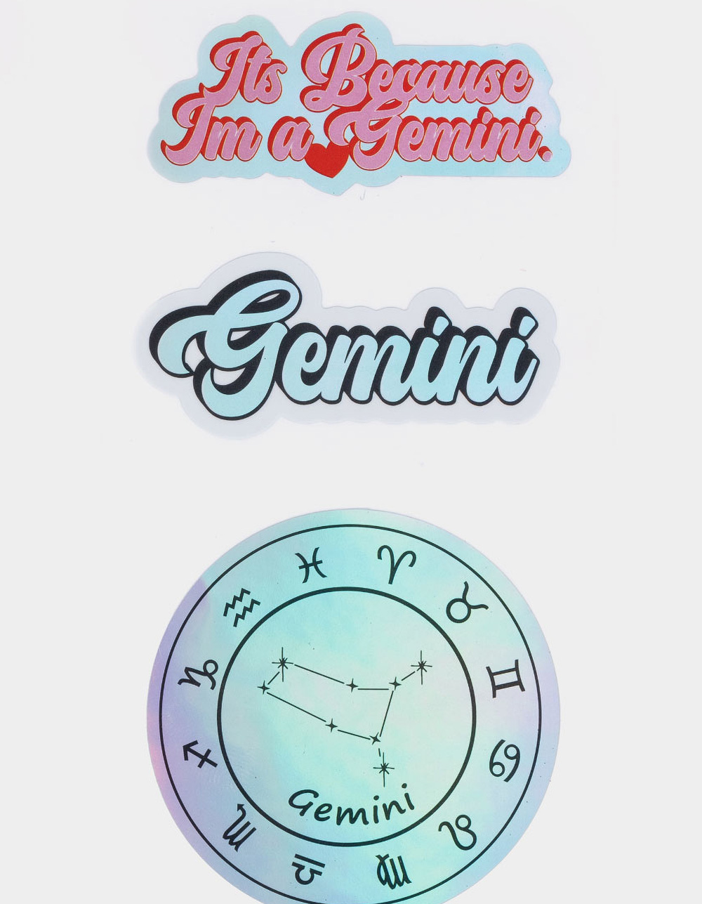 Gemini Zodiac Stickers - PINK COMBO