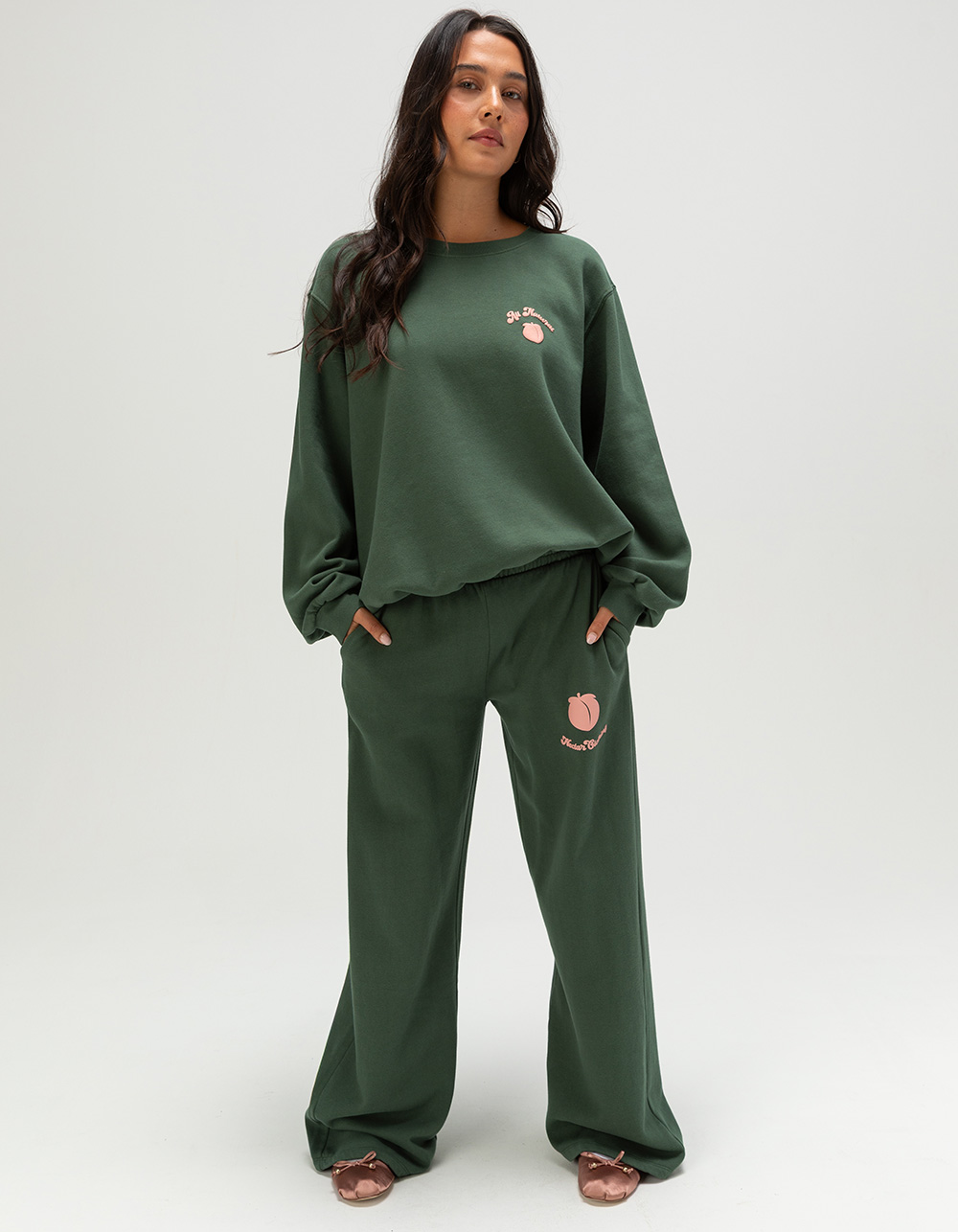 NECTAR CLOTHING Au Natural Womens Crewneck Sweatshirt - PINE