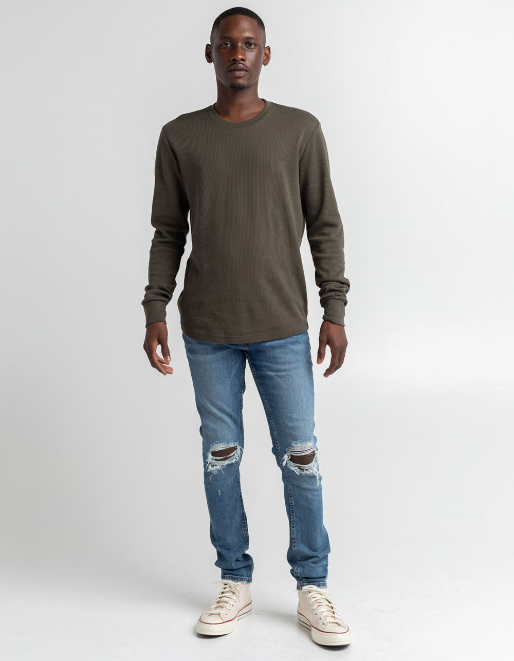 RSQ Solid Thermal Mens Tee - OLIVE | Tillys