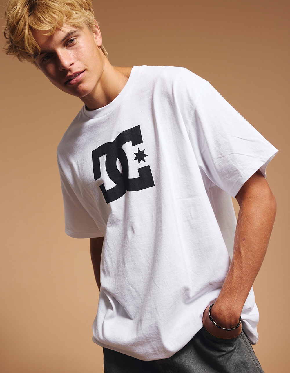DC SHOES Blocked Up Mens Tee - WHITE