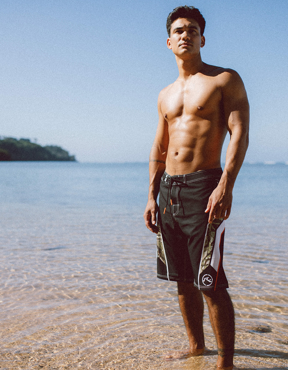 RUSTY Chopper Treed Mens Boardshorts - BLACK