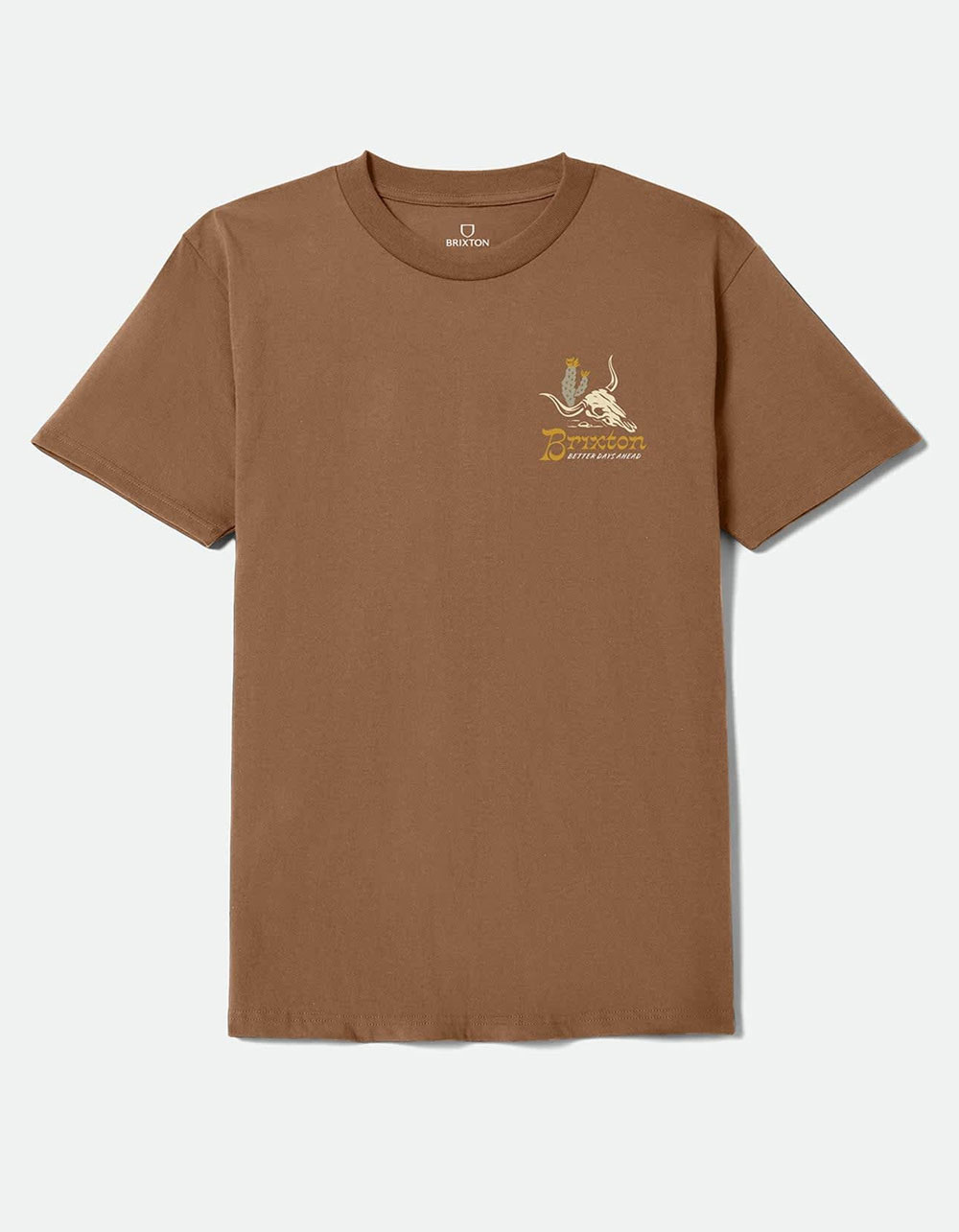 BRIXTON Barren Mens Tee - LIGHT BROWN