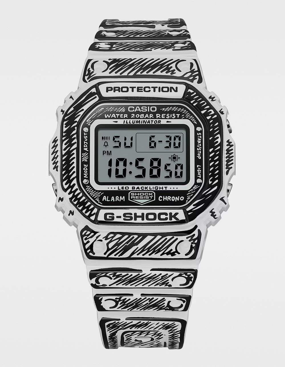 G-SHOCK DW5600JV-7 Watch - WHT/BLK