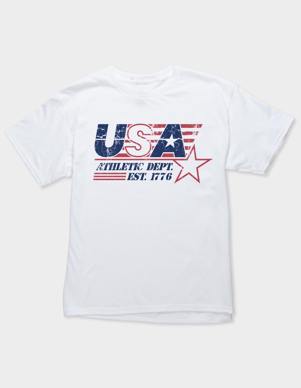 USA Athletic Department Distressed Unisex Kids Tee - WHITE