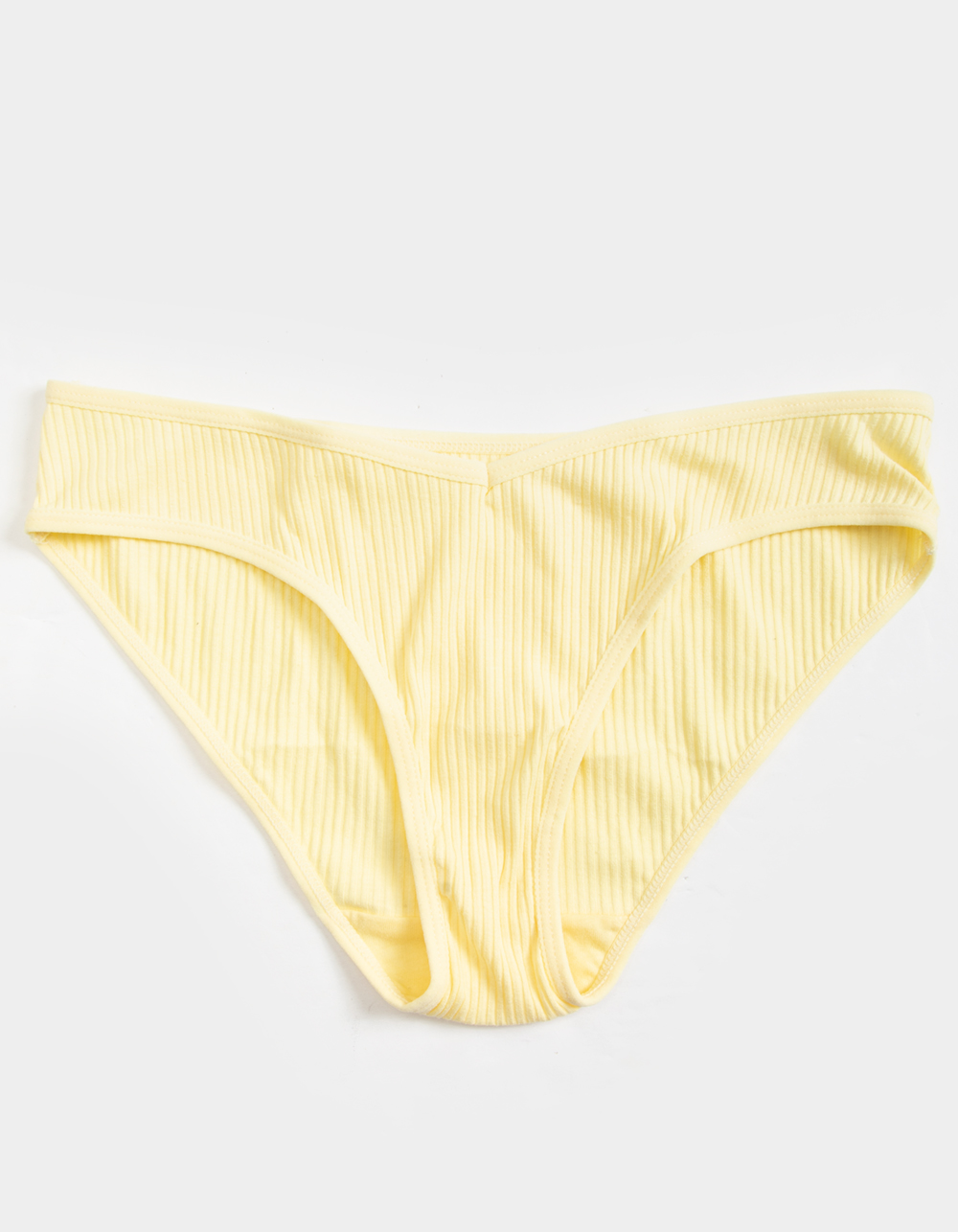 FULL TILT Rib V Bikini Panties PALE YELLOW Tillys
