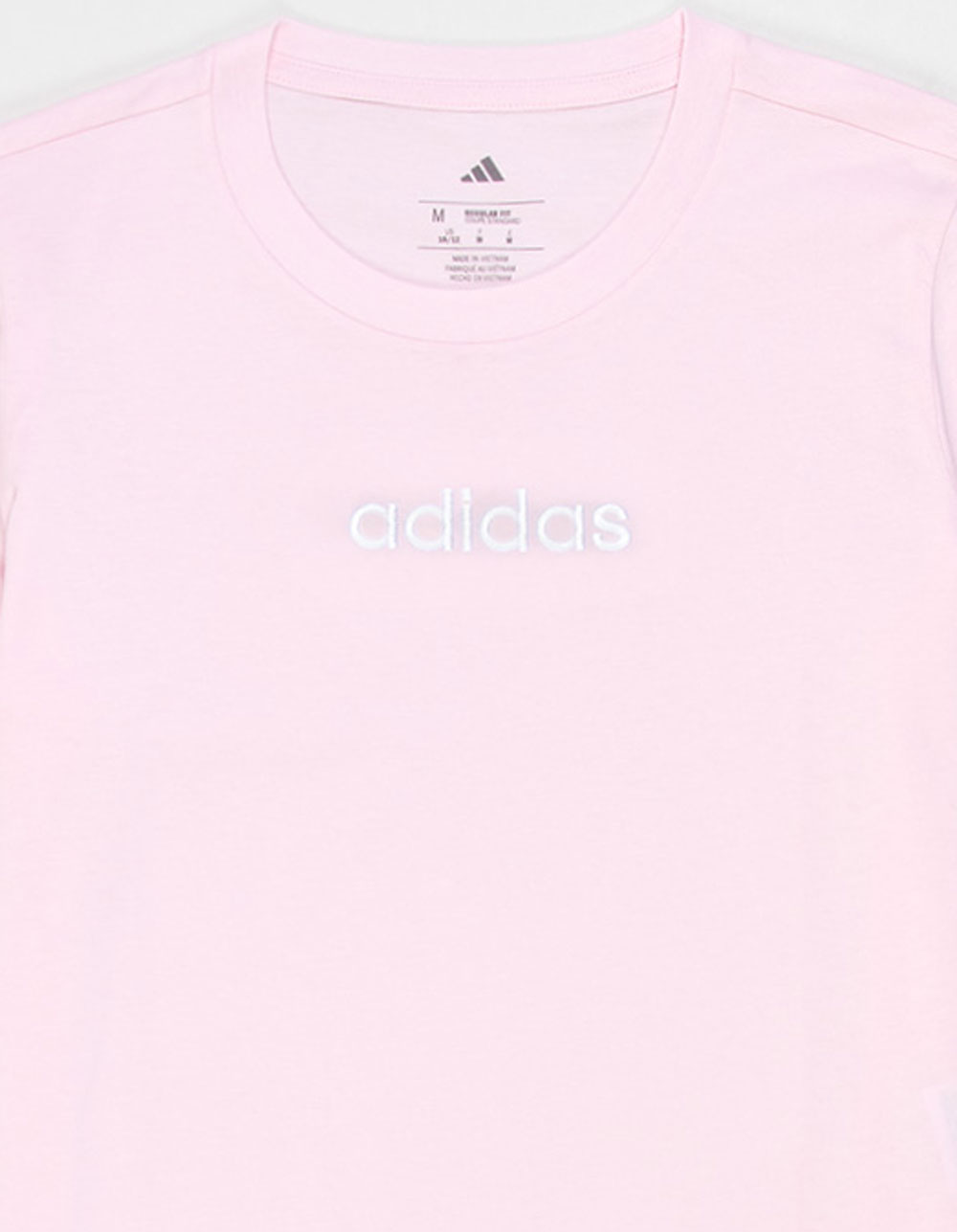 ADIDAS Embroidered Linear Girls Tee - LIGHT PINK