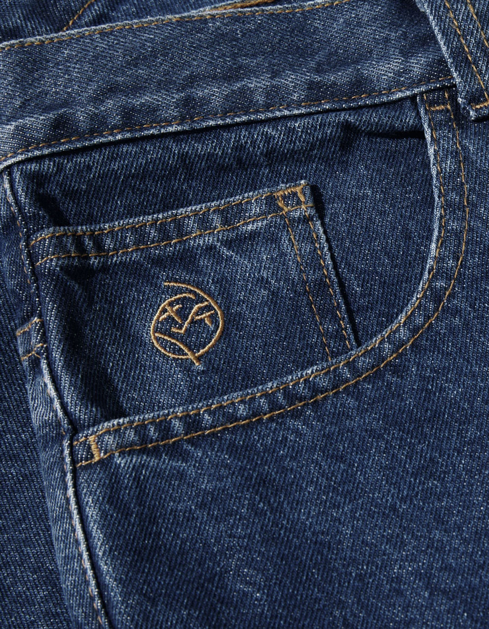 POLAR SKATE CO. Big Boy Mens Baggy Denim Shorts - DARK BLUE