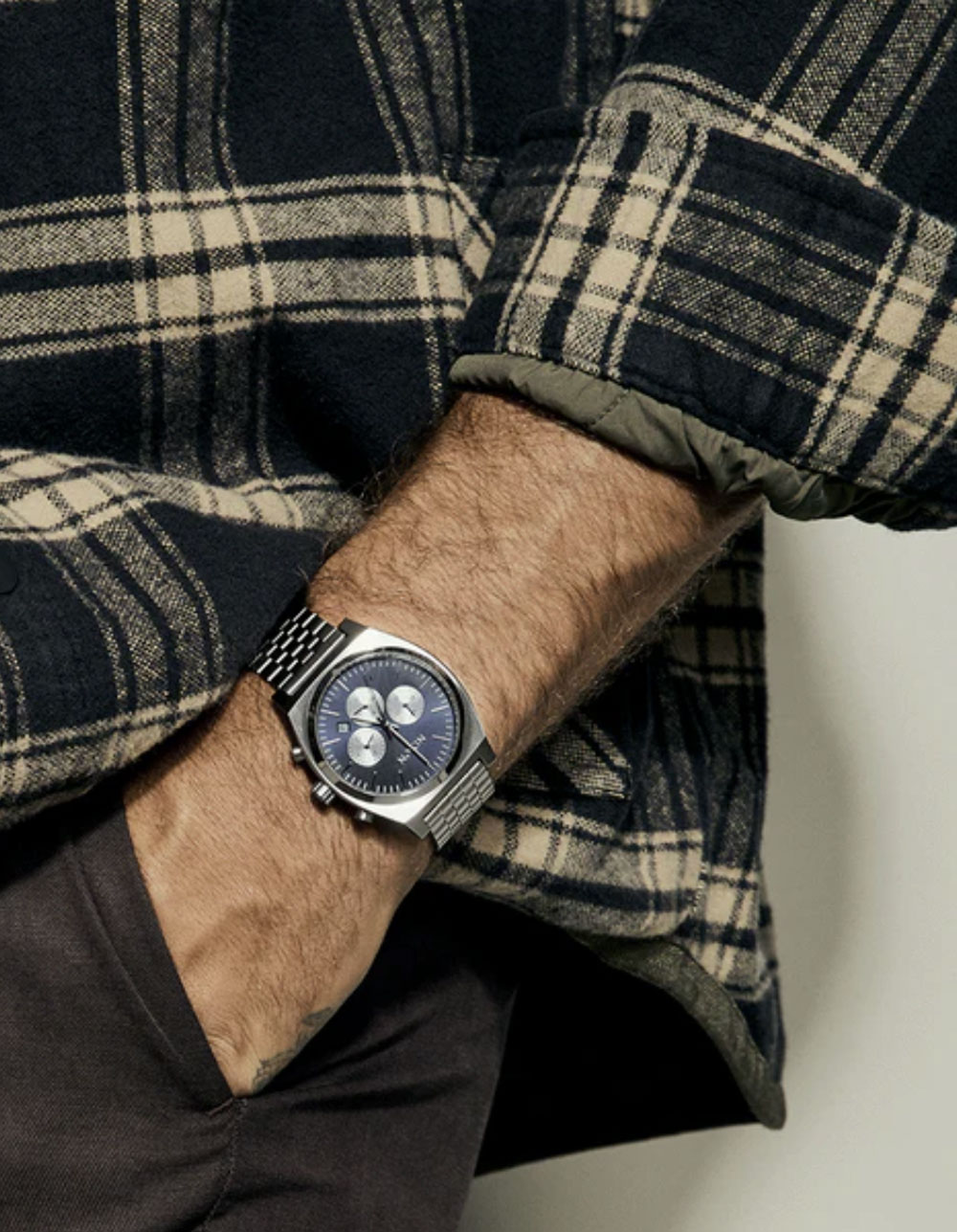 NIXON Time Teller Chrono Watch - SILVER