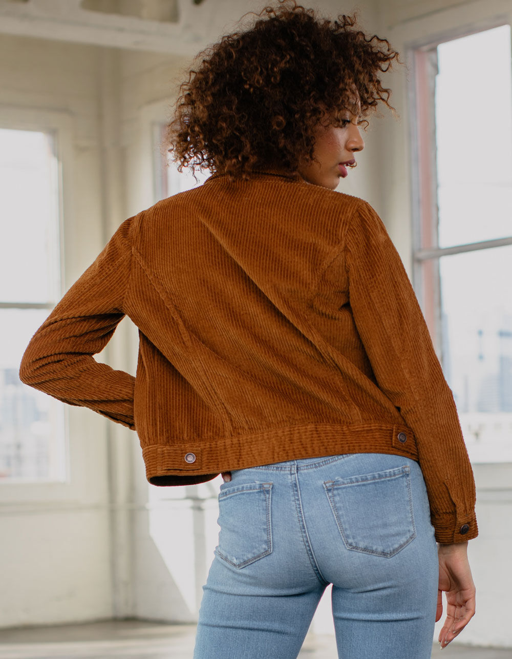RSQ Camel Womens Corduroy Jacket 