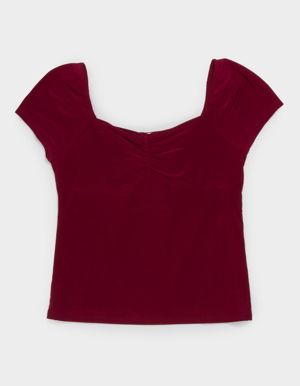 RSQ Girls Butter Soft Cinch Top - BURGUNDY