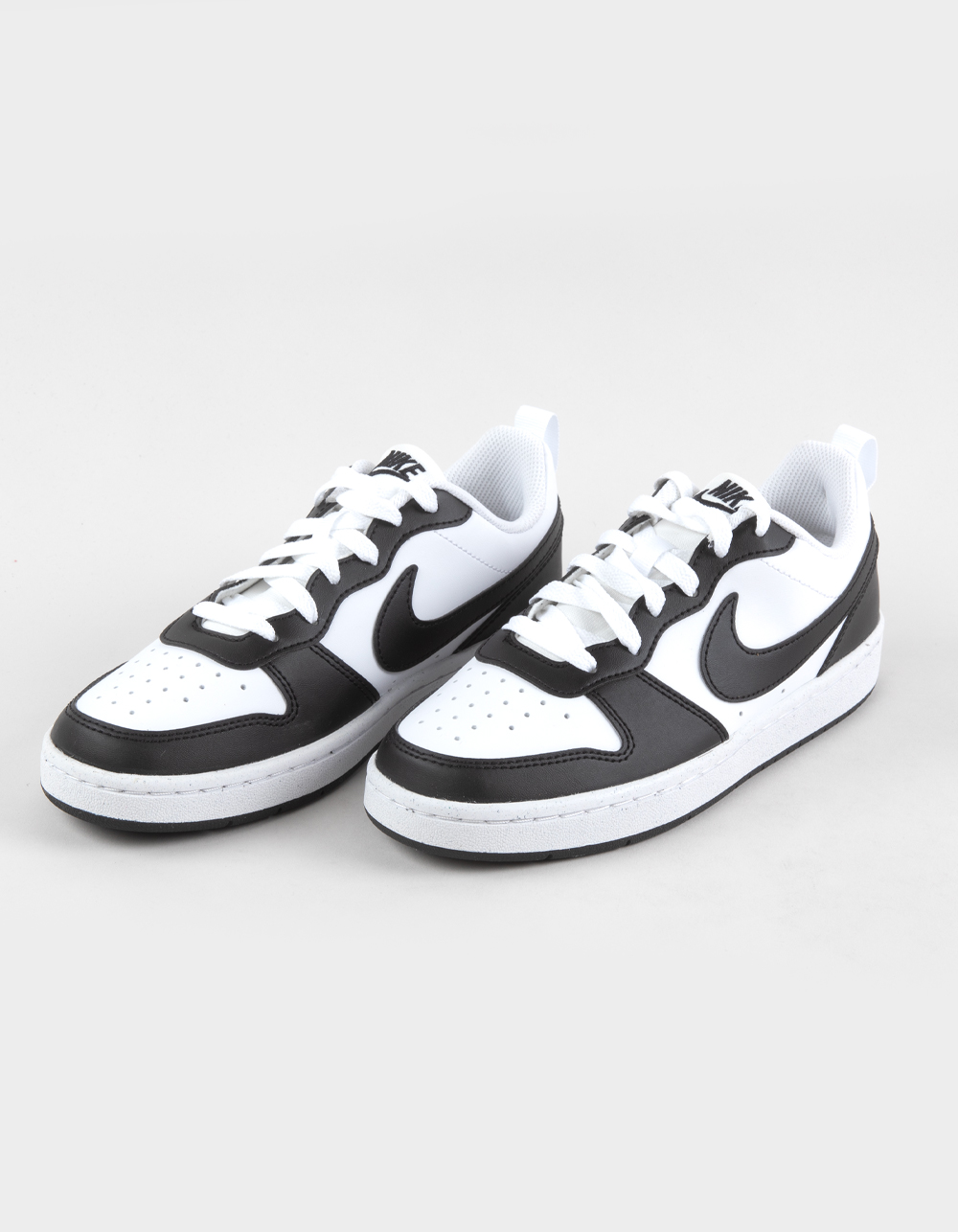 NIKE Court Borough Low Recraft Boys Shoes - WHITE/BLACK