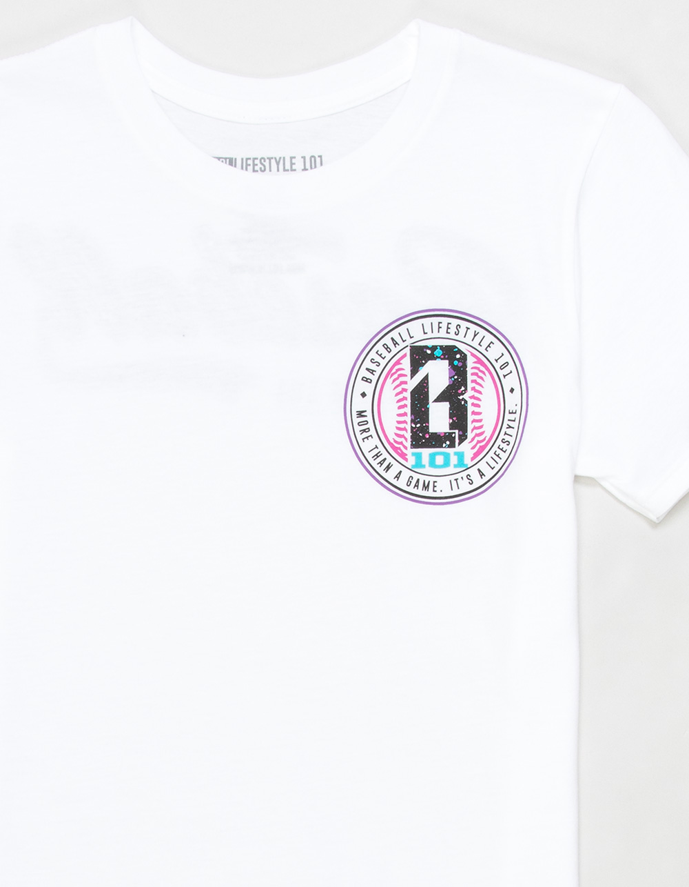 BASEBALL LIFESTYLE 101 Splatter Boys Tee - WHITE