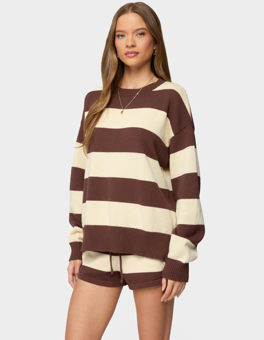 EDIKTED Riley Oversized Striped Sweater
