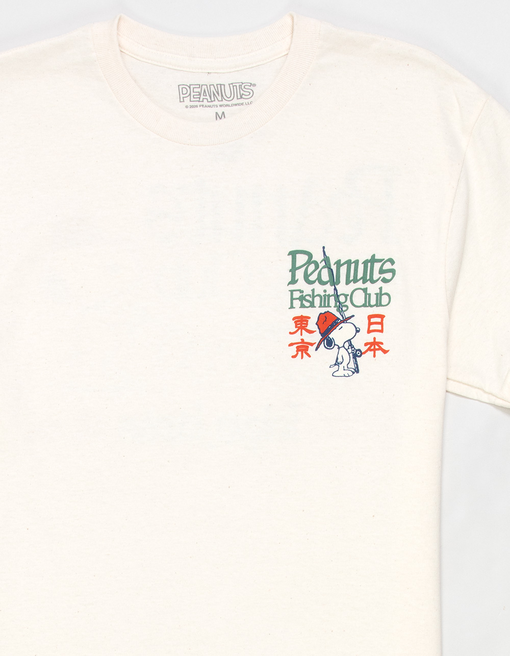 PLEASANT GETAWAY x Peanuts Fishing Club Mens Tee - CREAM