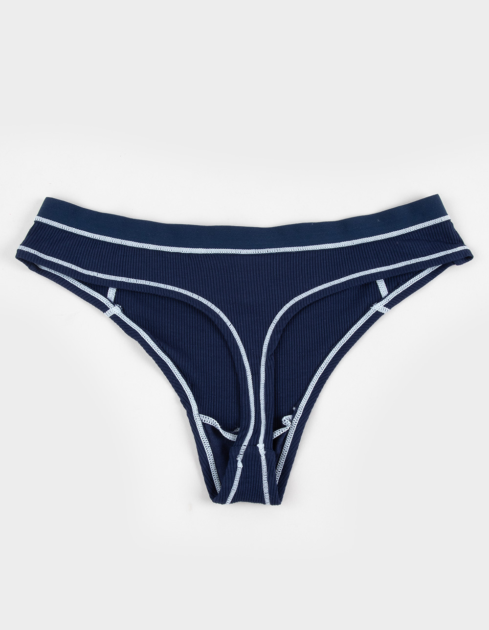 FULL TILT Contrast Stitch Thong - NAVY