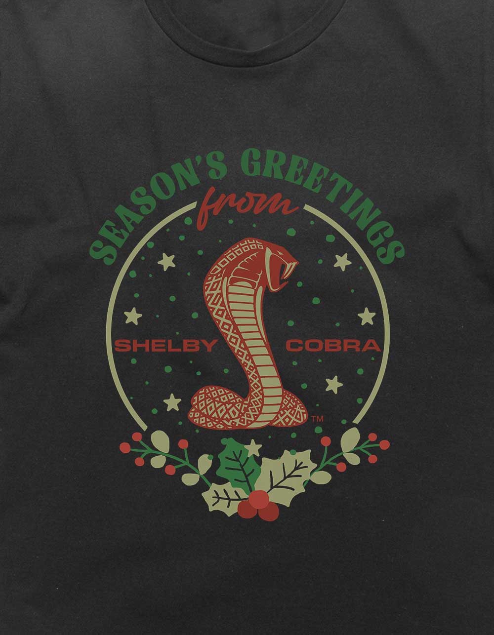 SHELBY COBRA Season's Greetings Unisex Tee - BLACK