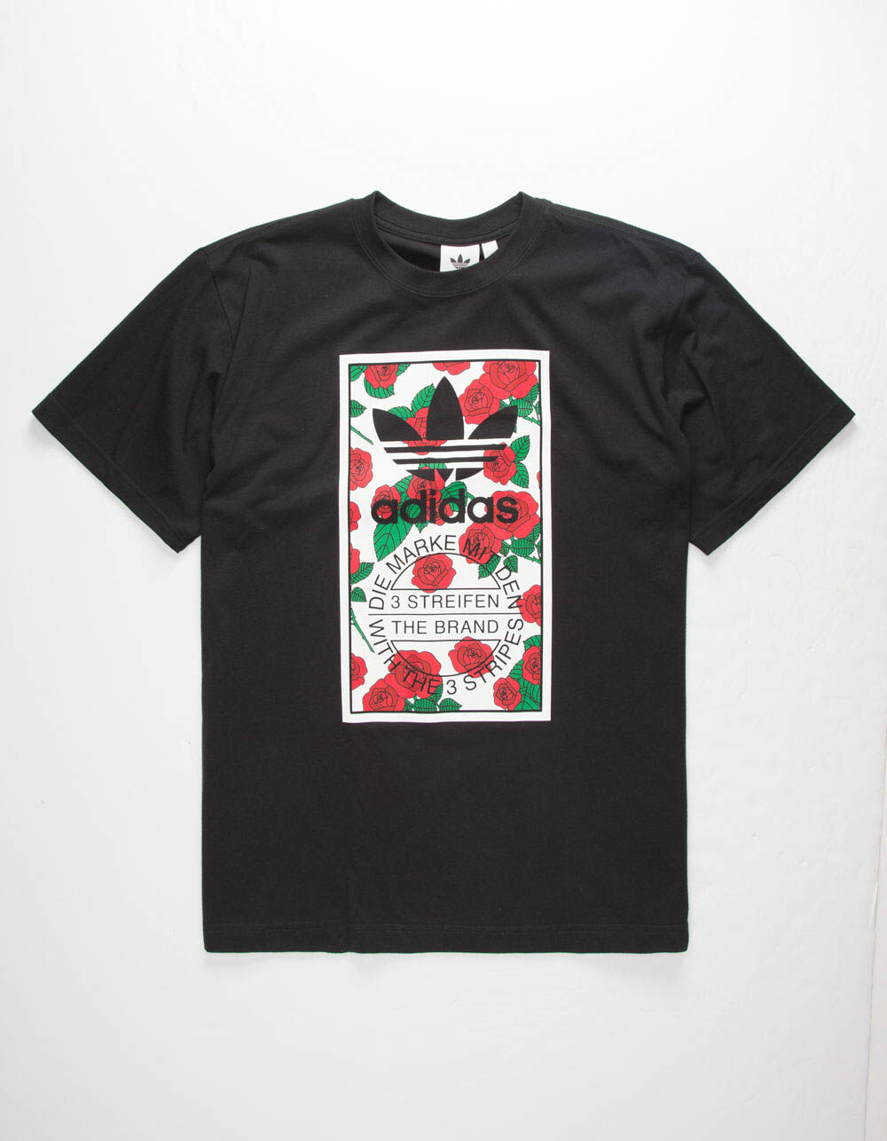 ADIDAS Roses Boxed Logo Mens T-Shirt image number 1