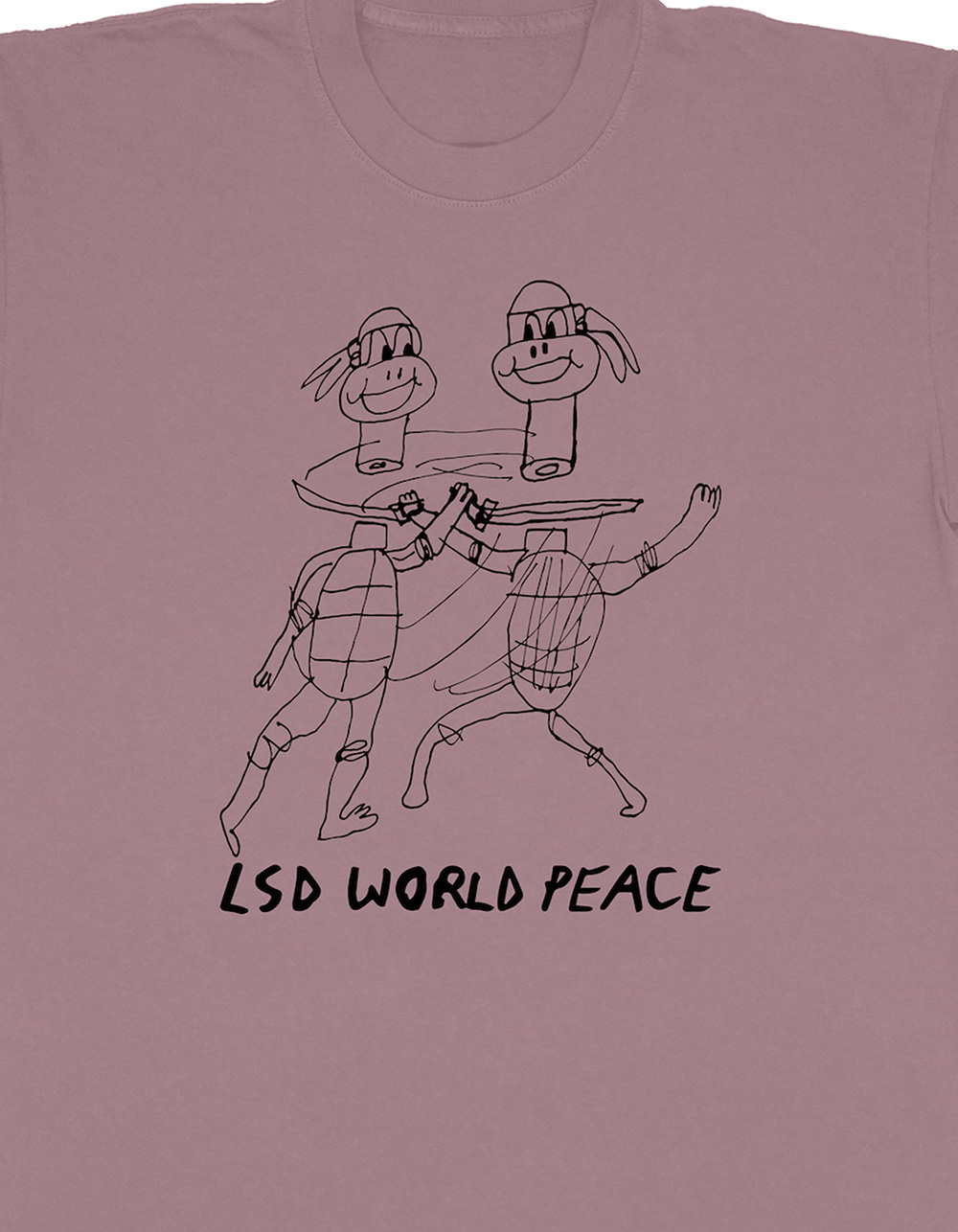 TIME SKATEBOARDS LSD World Peace Mens Tee - MAUVE
