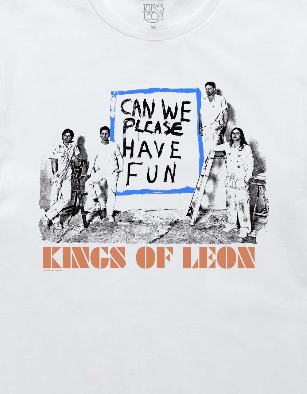 KINGS OF LEON Can We Please Have Fun Sign Unisex Tee - WHITE