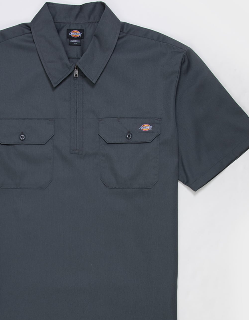 DICKIES Quarter Zip Mens Shirt - CHARCOAL