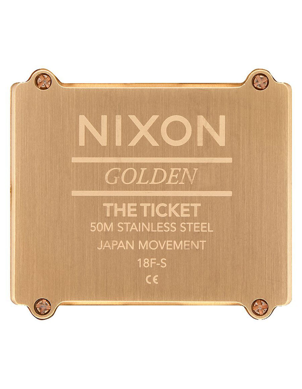 NIXON Ticket All Gold & Black Watch image number 3