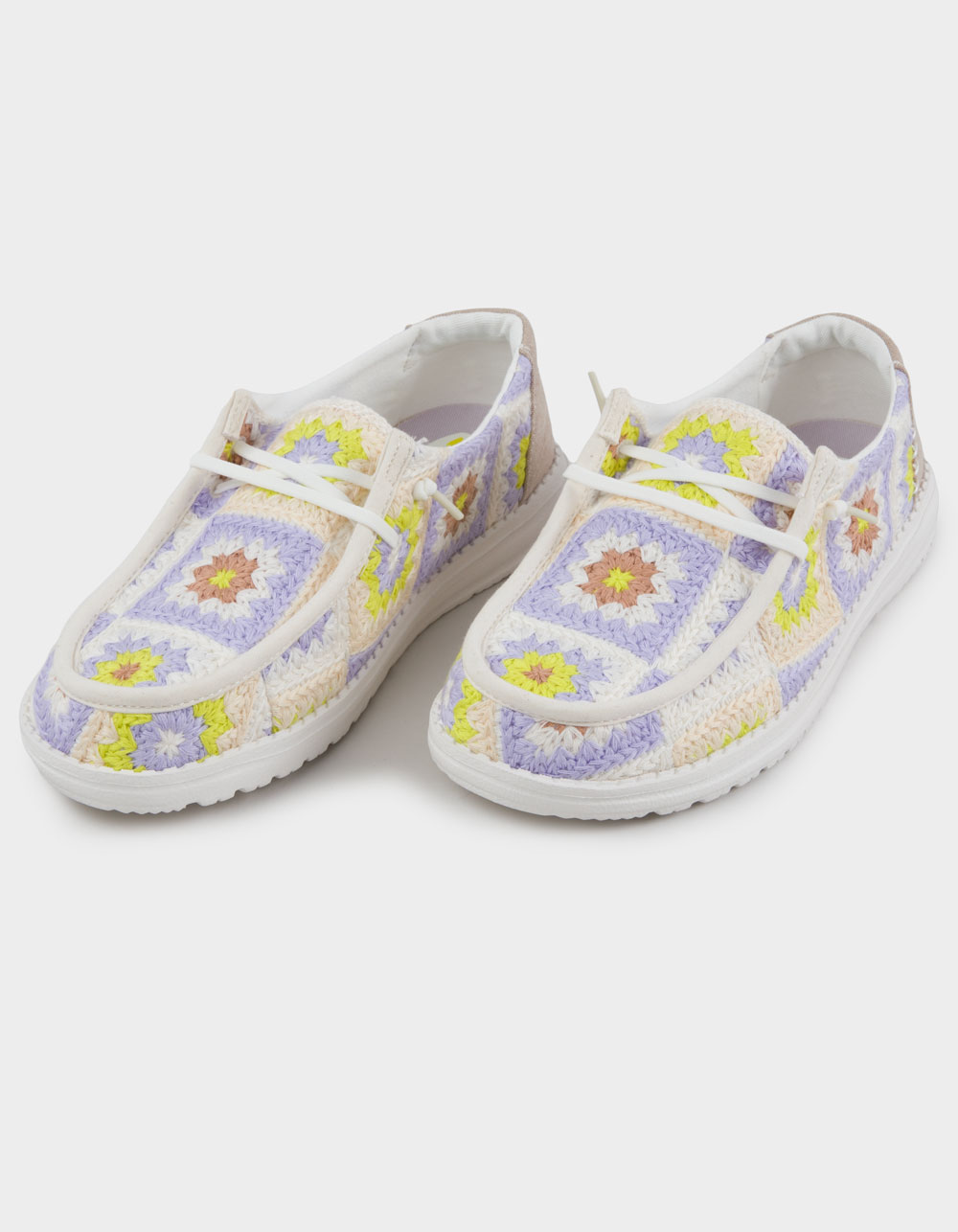 HEY DUDE Wendy Cottage Crochet Womens Shoes - LAVENDAR