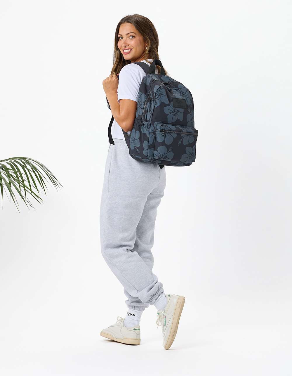ALOHA Collection Hana Hou Travel Light Backpack - CHARCOAL/BLACK