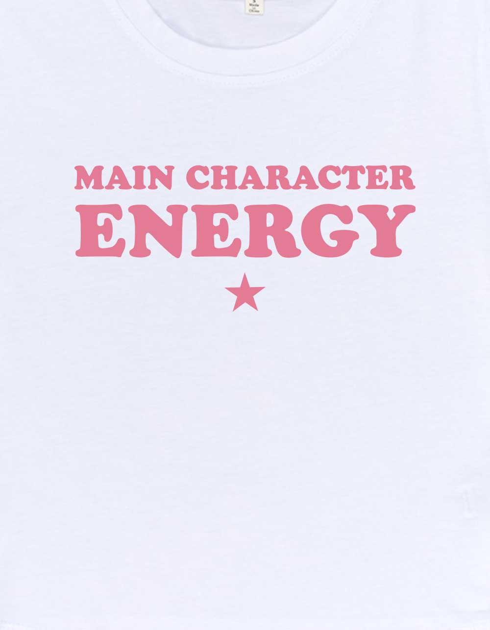Energy Main Character Womens Baby Tee - WHITE