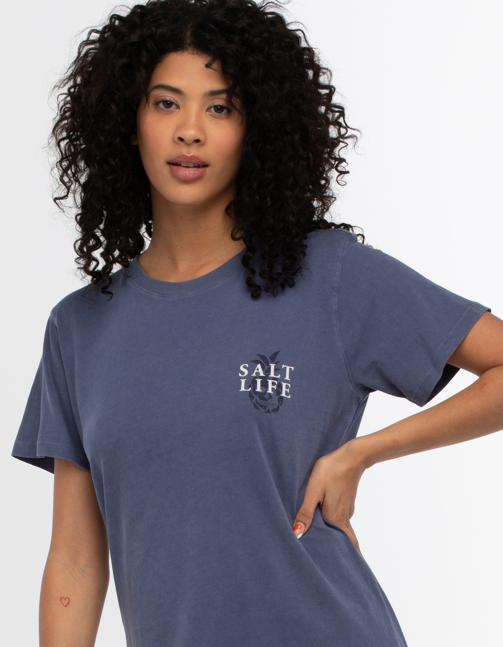 SALT LIFE Permanent Vacation Womens Tee FADED NAVY Tillys