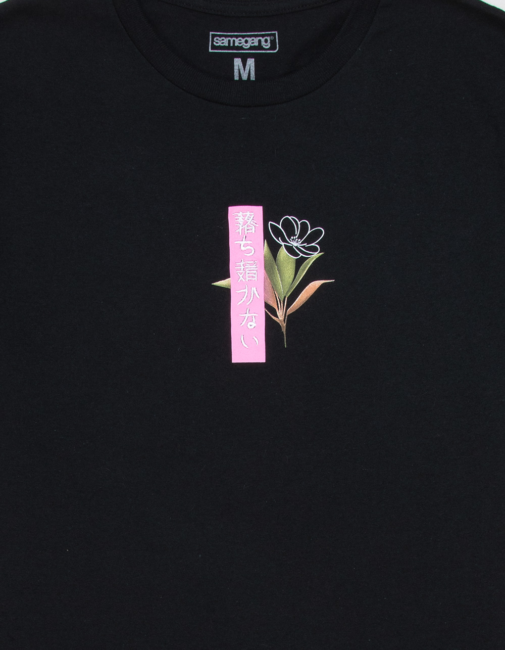 SAME GANG Restless Flower Mens Tee - BLACK