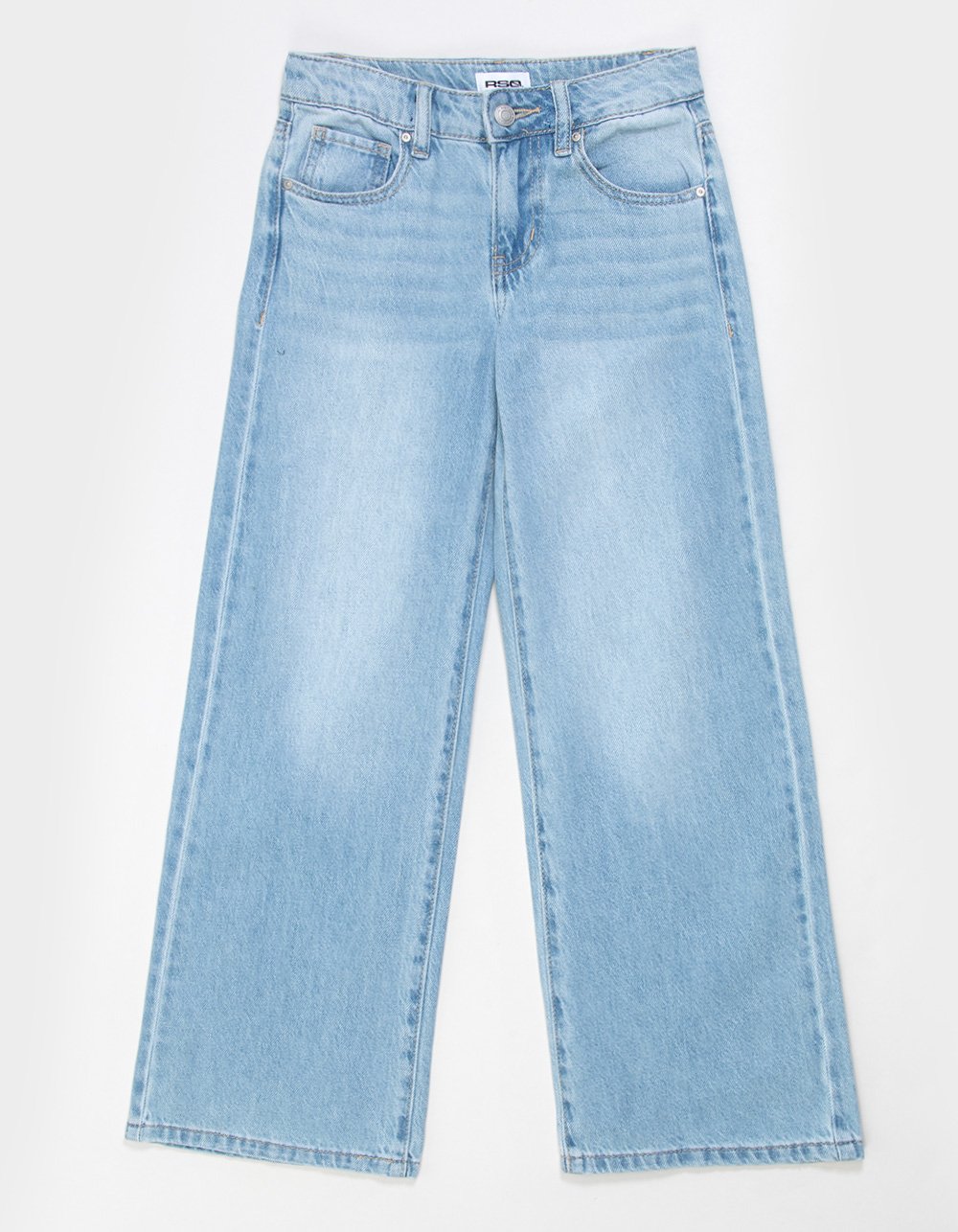 RSQ Girls Low Rise Wing/Heart Embroidered Jeans - LIGHT WASH