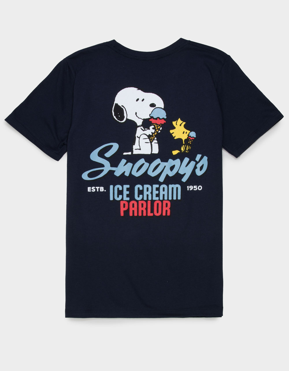 PEANUTS Ice Cream Parlor Boys Tee - NAVY