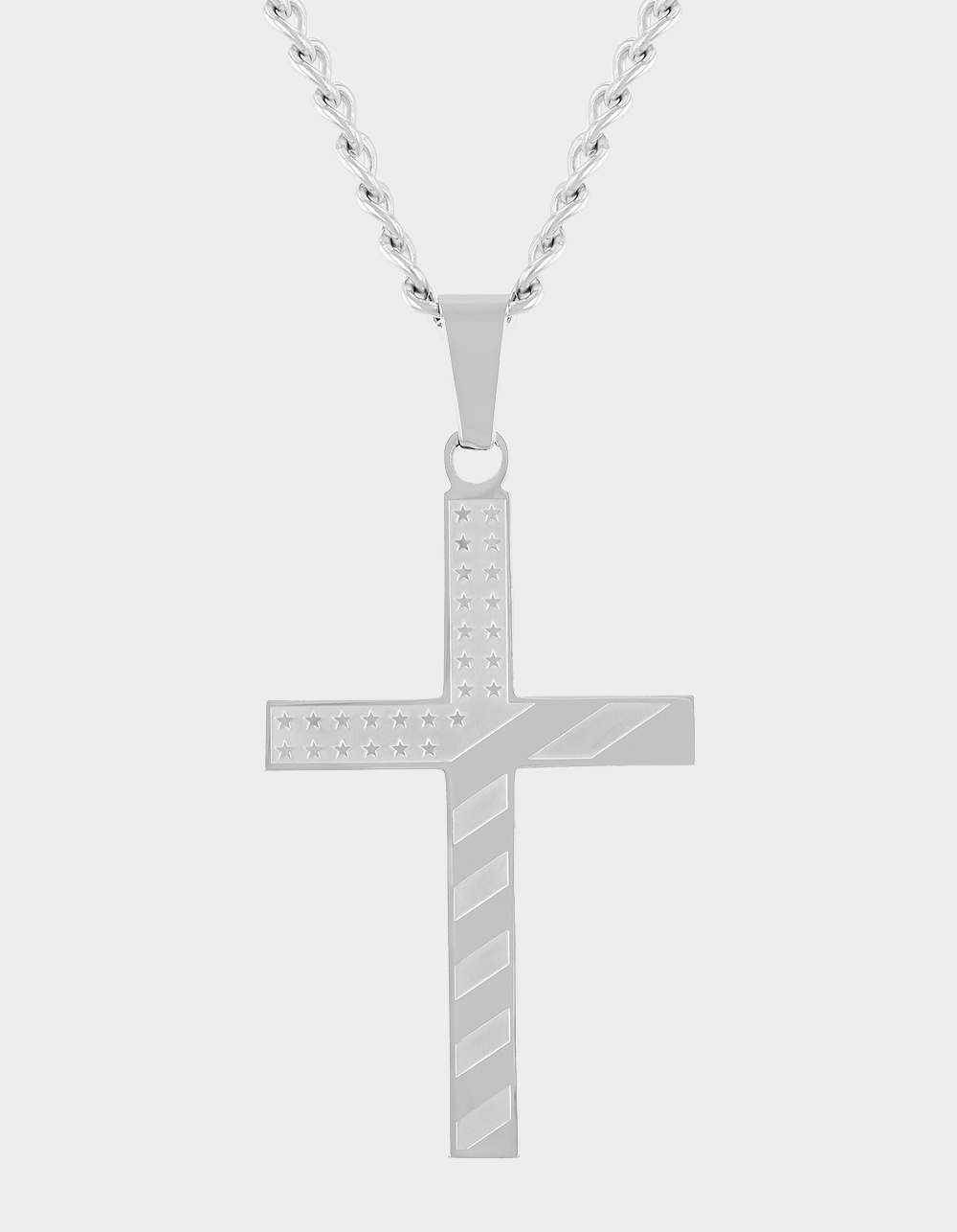 STEEL NATION Stainless Steel Cross Pendant - STAINLESS