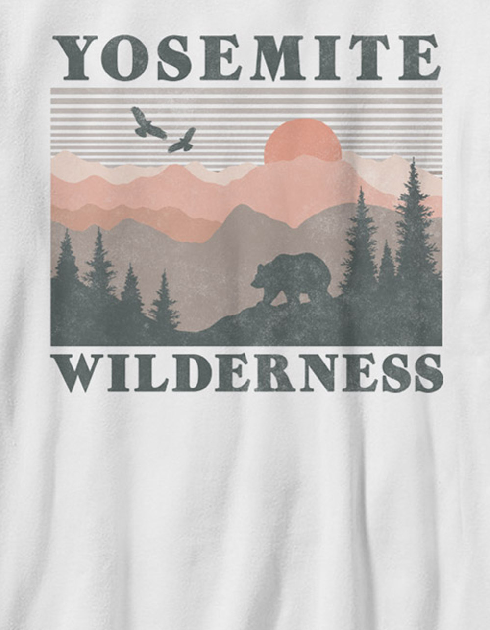 YOSEMITE National Park Bear Unisex Kids Tee - WHITE