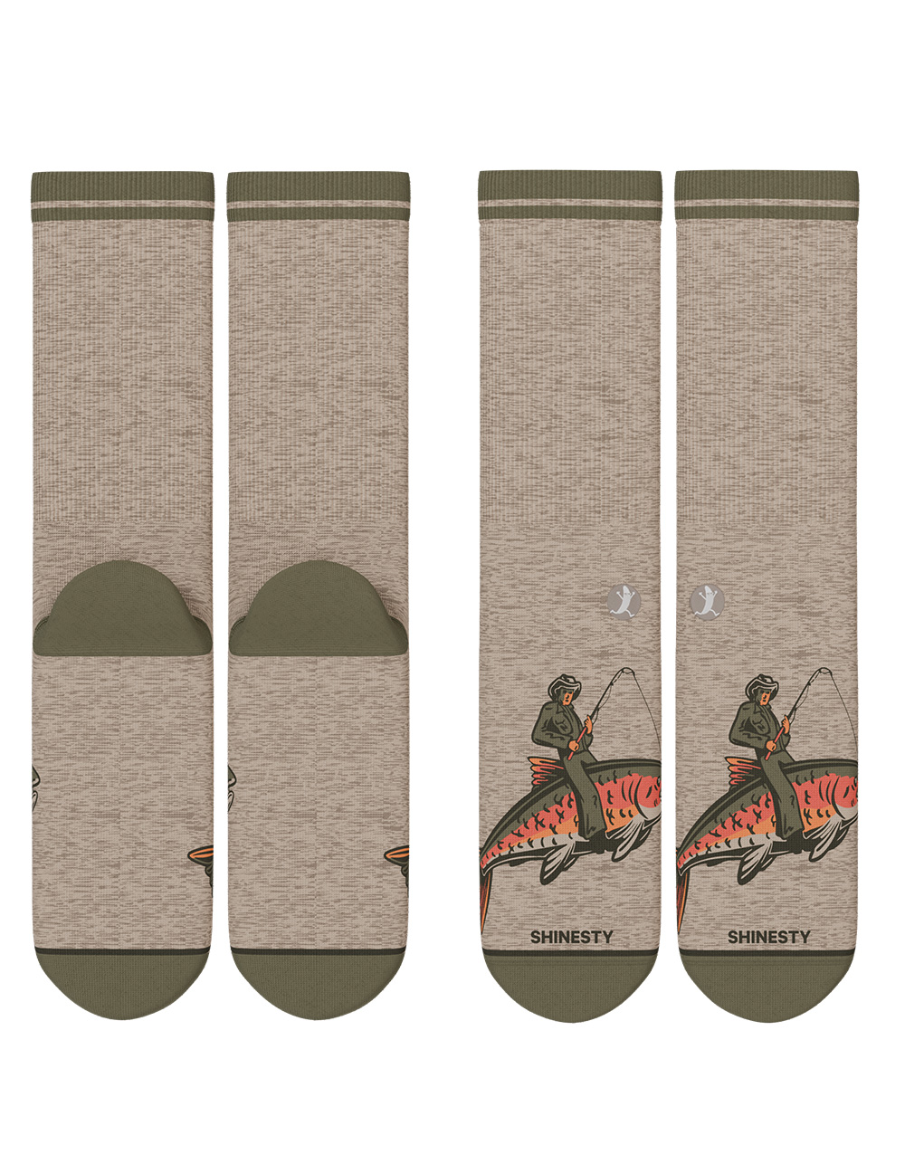 SHINESTY Rowdy Angler Crew Socks - MULTI