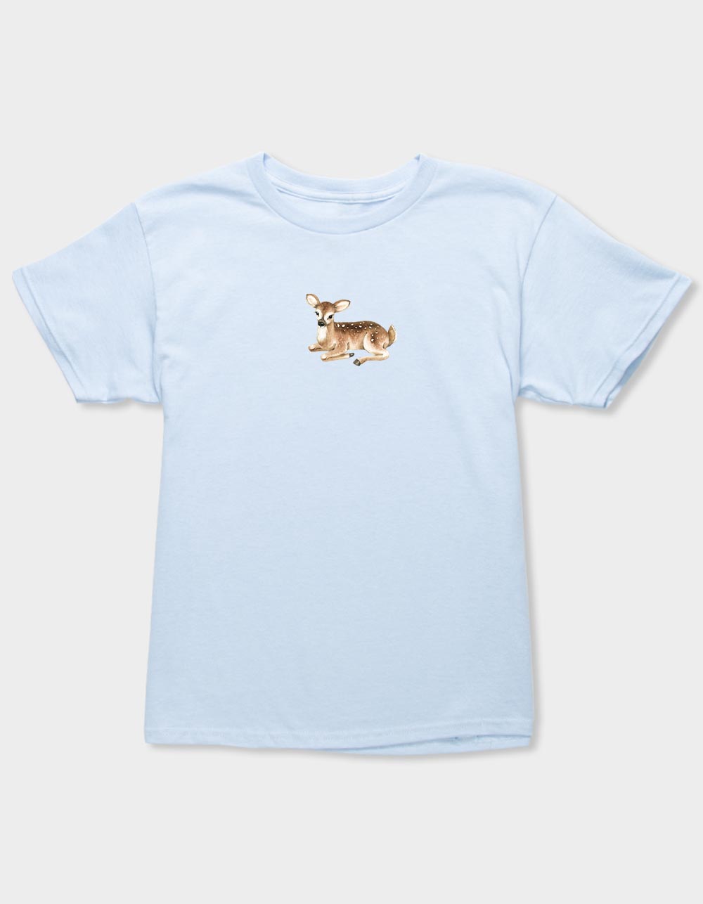 DEER Sitting Unisex Kids Tee - LIGHT BLUE